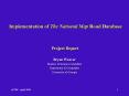 Implementation of The National Map Road Database Projec