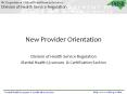 Meeting the Challenge THE MENTAL HEALTH LICENSURE PROCES