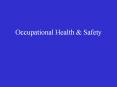 Occupational Health & Safety History of Worker Safety Prio