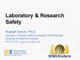Laboratory & Research Safety Russell Vernon, Ph.D