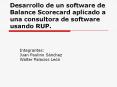 Desarrollo de un software de Balance Scorecard aplicado 