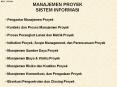 MANAJEMEN PROYEK SISTEM INFORMASI Pengantar Manajemen Proye