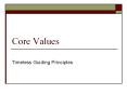 Core Values Timeless Guiding Principles Core Values Buildin