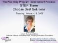 The Five Step Program Improvement Process: STEP Three Choos