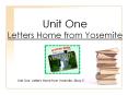 Letters Home from Yosemite Unit One, Letters Home fro