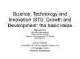 Science, Technology and Innovation (STI), Growth an