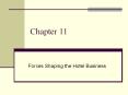Chapter 11 Forces Shaping the Hotel Business FORCES SHAPIN