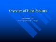 Overview of Hotel Systems Pearl Brewer, Ph.D. University o