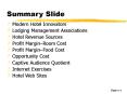 Hotel Revenue Sources Sleeping Rooms Meeting/Function Spac