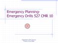Emergency Planning-Emergency Drills 527 CMR 10 Emergenc