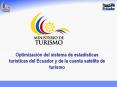Optimizaci n del sistema de estad sticas tur sticas de