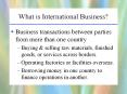 What is International Business? Business transaction