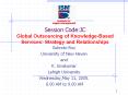 Session Code:JC Global Outsourcing of Knowledge-Base