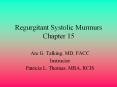Regurgitant Systolic Murmurs Chapter 15 Are G. Talking, MD