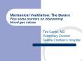 Mechanical Ventilation: The Basics Plus some pointers o