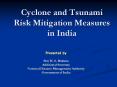 Cyclone and Tsunami Risk Mitigation Measures in Indi