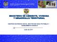MINISTERIO DE AMBIENTE, VIVIENDA Y DESARROLLO TERRITORIA