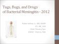 Tugs, Bugs, and Drugs of Bacterial Meningitis - 2012 Rube