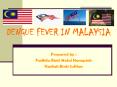 DENGUE FEVER IN MALAYSIA Prepared by : Fadhila Binti Moh