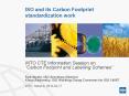ISO and its Carbon Footprint standardization work WTO CT