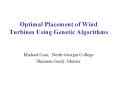 Optimal Placement of Wind Turbines Using Genetic Algorithm