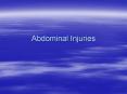 Abdominal Injuries Abdominal Quadrants Upper Right Liver