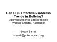 Can PBIS Effectively Address Trends in Bullying? Applyin