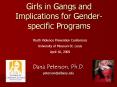 Girls in Gangs and Implications for Gender-specific Program