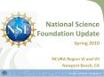 National Science Foundation Update Spring 2010 NCURA Regio