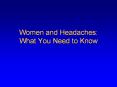 Women and Headaches: What You Need to Know How Many Peopl