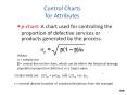 Control Charts for Attributes p-chart: A chart used fo