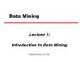 Data Mining Lecture 1: Introduction to Data Mining Manue