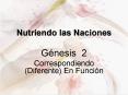 Nutriendo las Naciones G nesis 2 Correspondiendo (Diferente