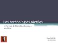 Les technologies tactiles et l avenir de l interface homme 