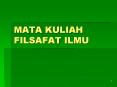 mata kuliah filsafat ilm