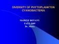 DIVERSITY OF PHYTOPLANKTON CYANOBACTERIA MARINE BOTANY FAL