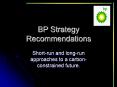 BP Strategy Recommendations Short-run and long-ru