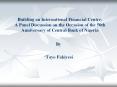 Building an International Financial Centre: A Pane