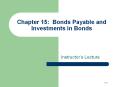 Chapter 15: Bonds Payable and Investments in Bond
