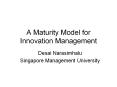 A Maturity Model for Innovation Management Desai Narasimhal