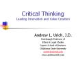 Creative & Critical Thinking PowerPoint Class Tasks