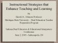 Instructional Strategies that Enhance Teaching and Learnin