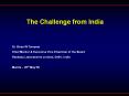 The Challenge from India Dr. Brian W Tempest Chief Mentor 