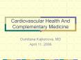 Cardiovascular Health And Complementary Medicine Oumitan