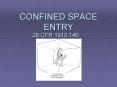 CONFINED SPACE ENTRY 29 CFR 1910.146 AGENDA Confined Space 