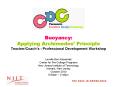 Buoyancy: Applying Archimedes  Principle Teacher/Coach s 