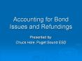 Accounting for Bond Issues and Refundings Presented b