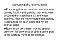 Accounting of Gratuity Liability For a long time n
