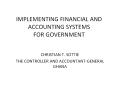 implementing financial and accounting systems for governmen