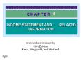C H A P T E R 4 INCOME STATEMENT AND RELATED INFORMATIO
